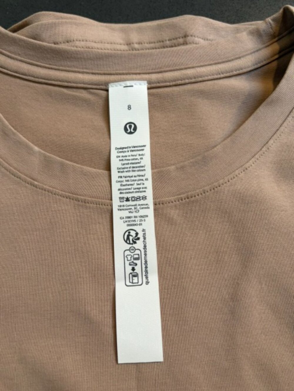 Lululemon Long Sleeve Love Shirt, Nutmeg Size 8 - Picture 4 of 7